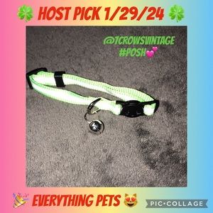 Bemix pets breakaway reflective Green collar with bell New